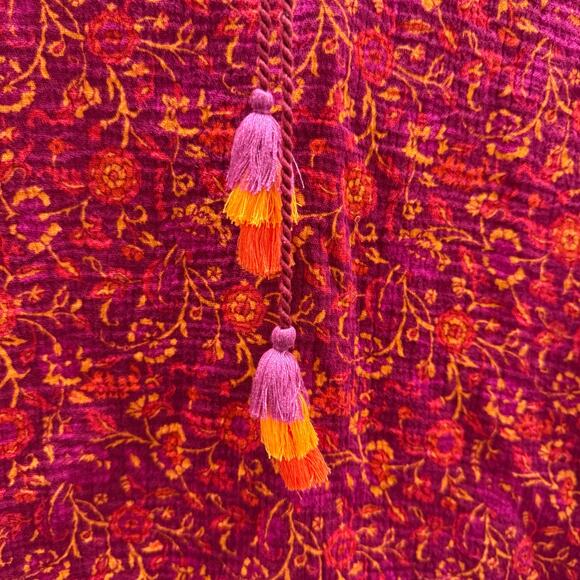 Matilda Jane Enchanted Garden Coral Reef Gauze Medallion Printed Blouse 2X - Picture 4 of 5